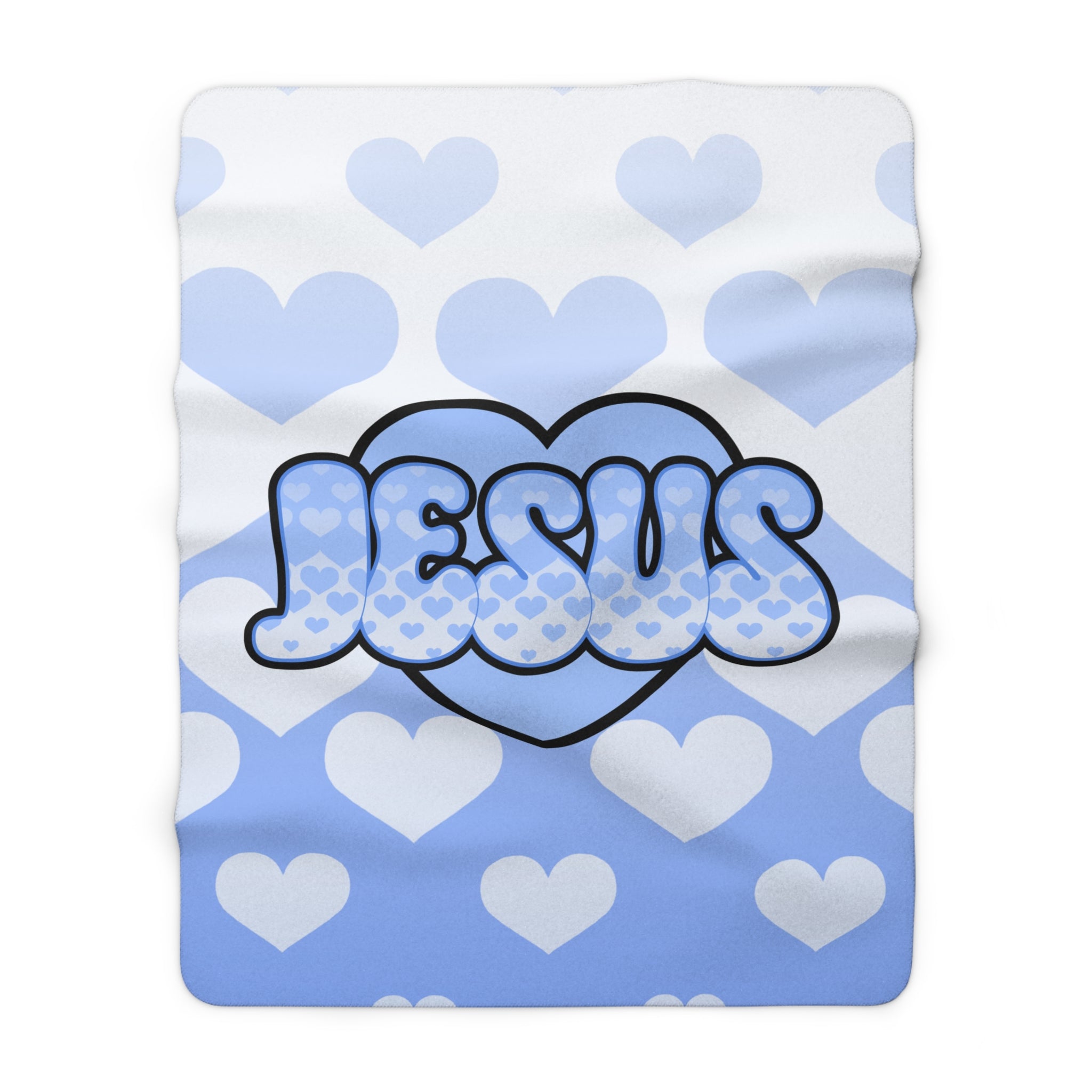 Jesus is my Valentine (BLUE) Sherpa Blanket