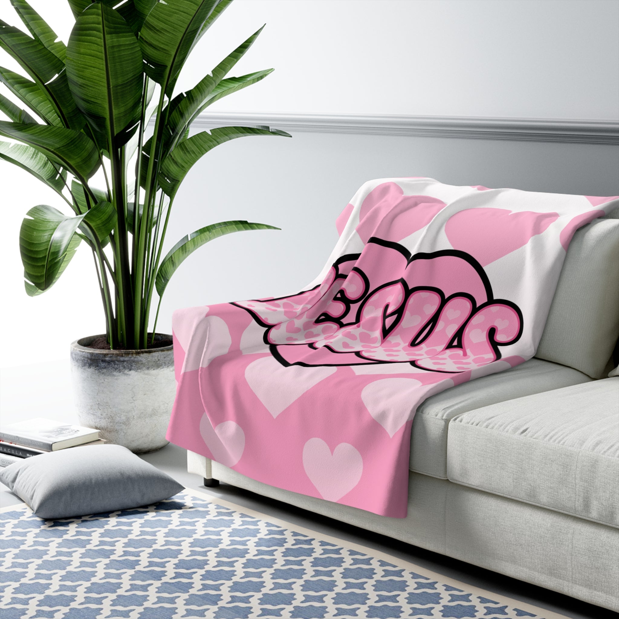 Jesus is my Valentine (PINK) Sherpa Blanket