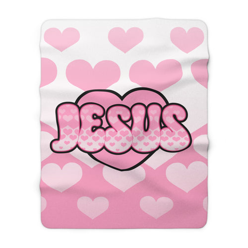 Jesus is my Valentine (PINK) Sherpa Blanket