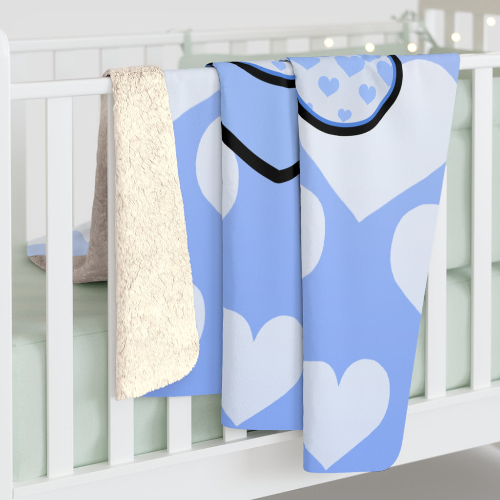 Jesus is my Valentine (BLUE) Sherpa Blanket