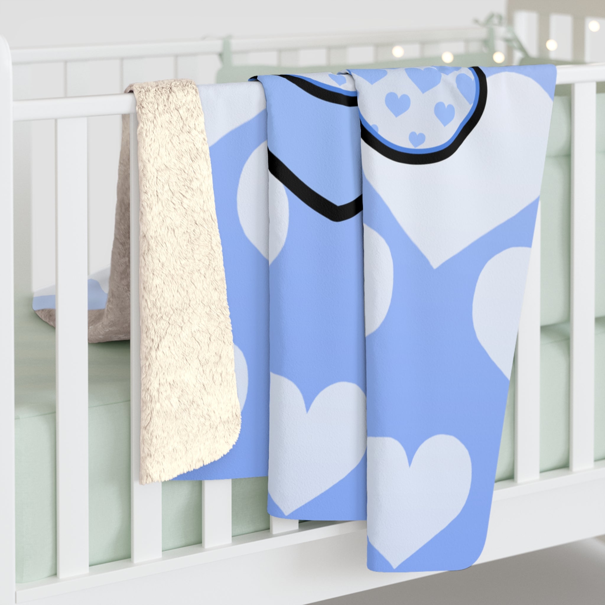 Jesus is my Valentine (BLUE) Sherpa Blanket