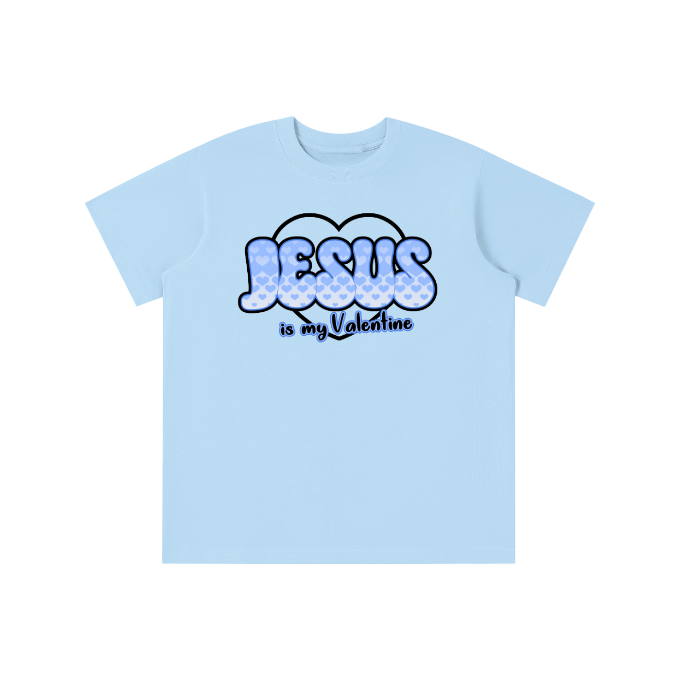 Jesus is my Valentine (BLUE) Kid's T-Shirt